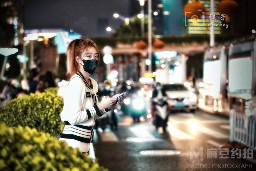 夜景模特