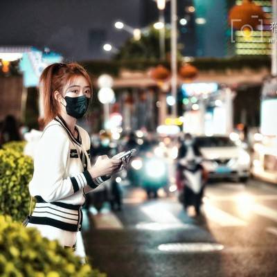 夜景模特