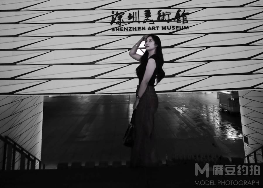 夜景模特