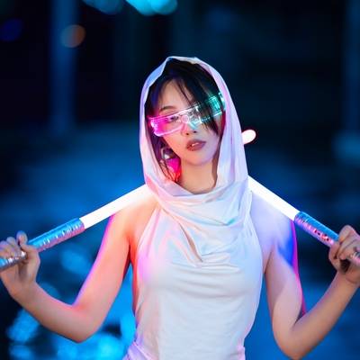 夜景模特