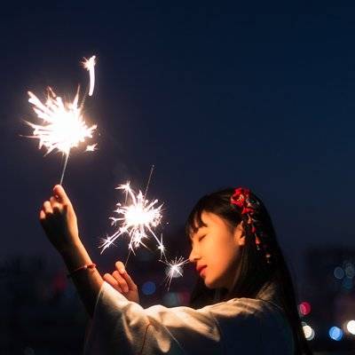夜景模特