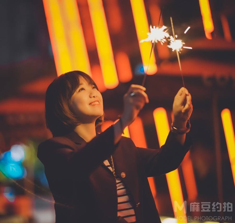 夜景模特