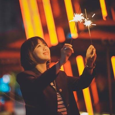 夜景模特
