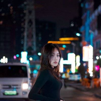 夜景模特