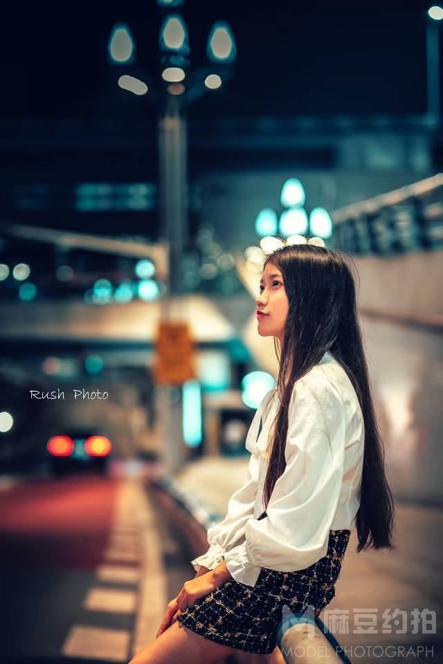 夜景模特