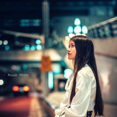 夜景模特