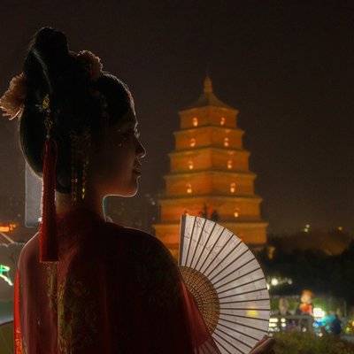 夜景模特