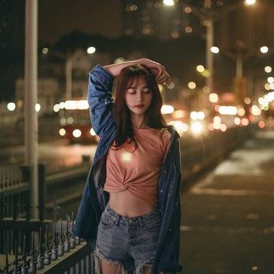 夜景模特