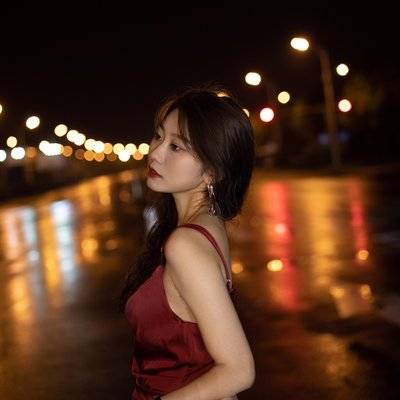 夜景模特