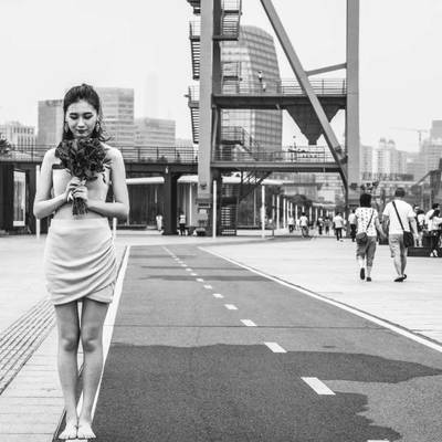 黑白模特