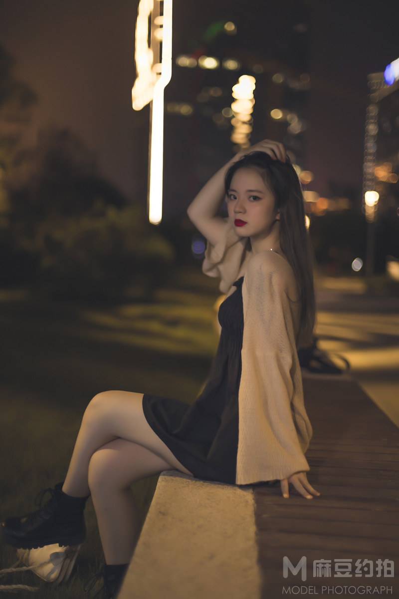 夜景模特