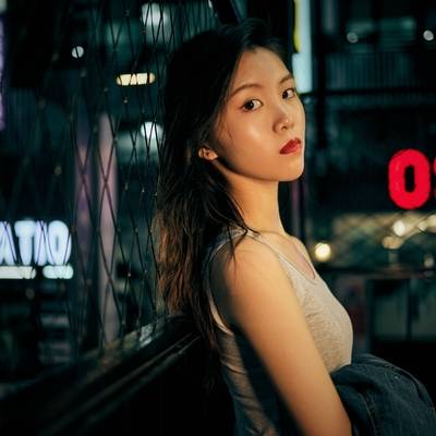 夜景模特