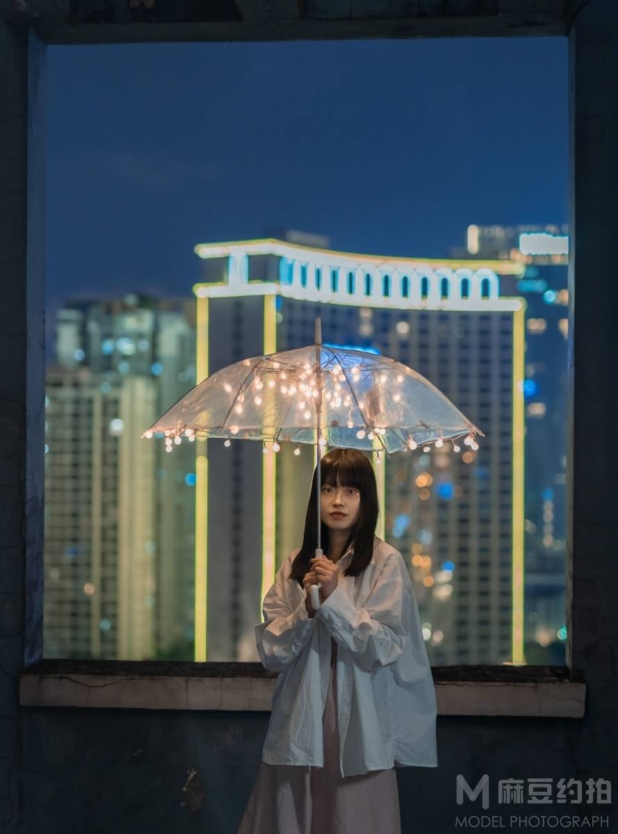 夜景模特
