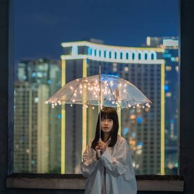 夜景模特