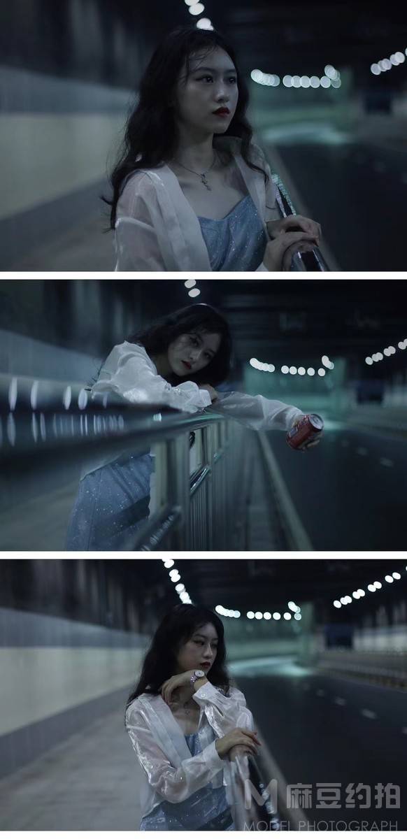夜景模特