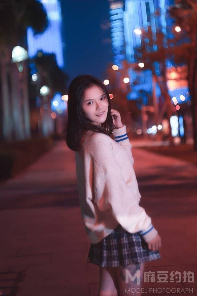 夜景模特