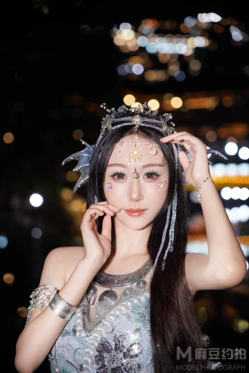 夜景模特