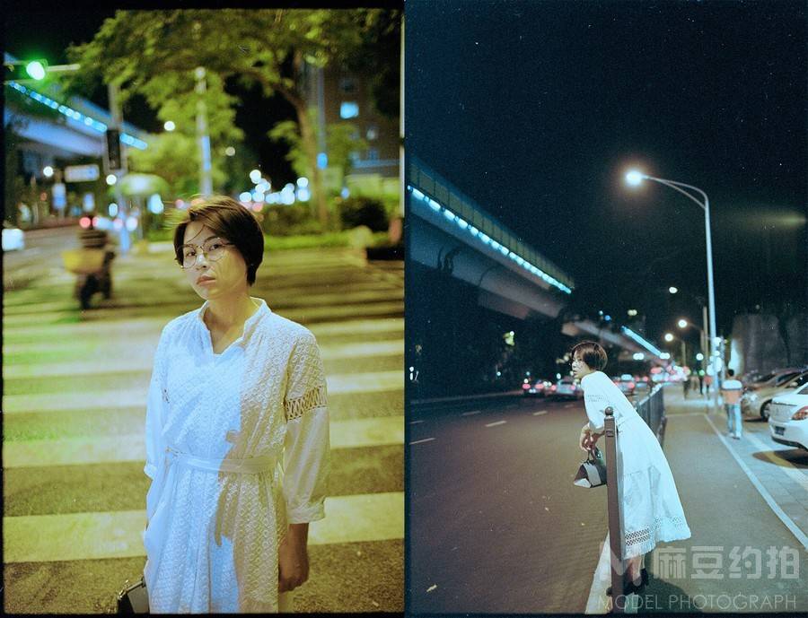 夜景模特
