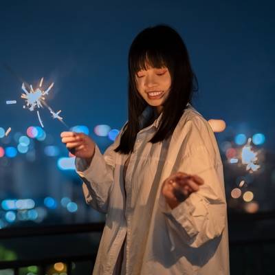 夜景模特