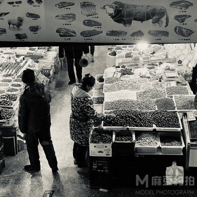 黑白模特