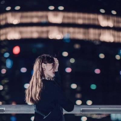 夜景模特
