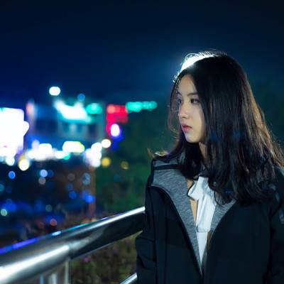 夜景模特