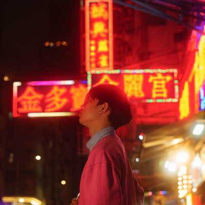 夜景模特