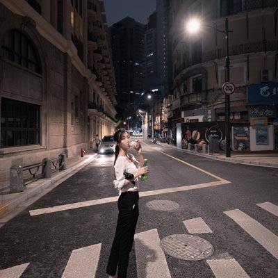 夜景模特