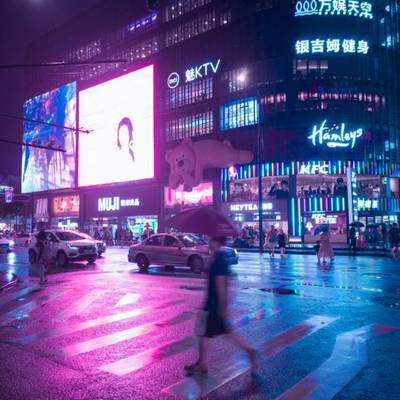 夜景模特