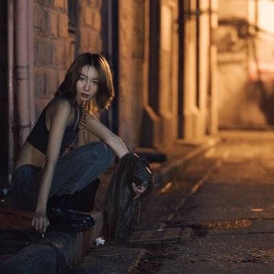 夜景模特