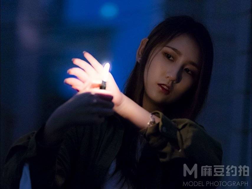 夜景模特