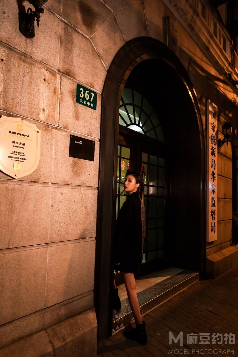夜景模特