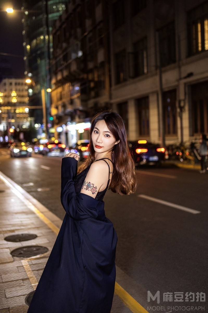夜景模特