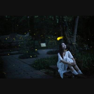 夜景模特
