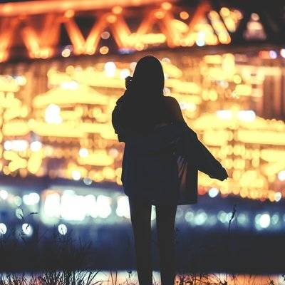 夜景模特
