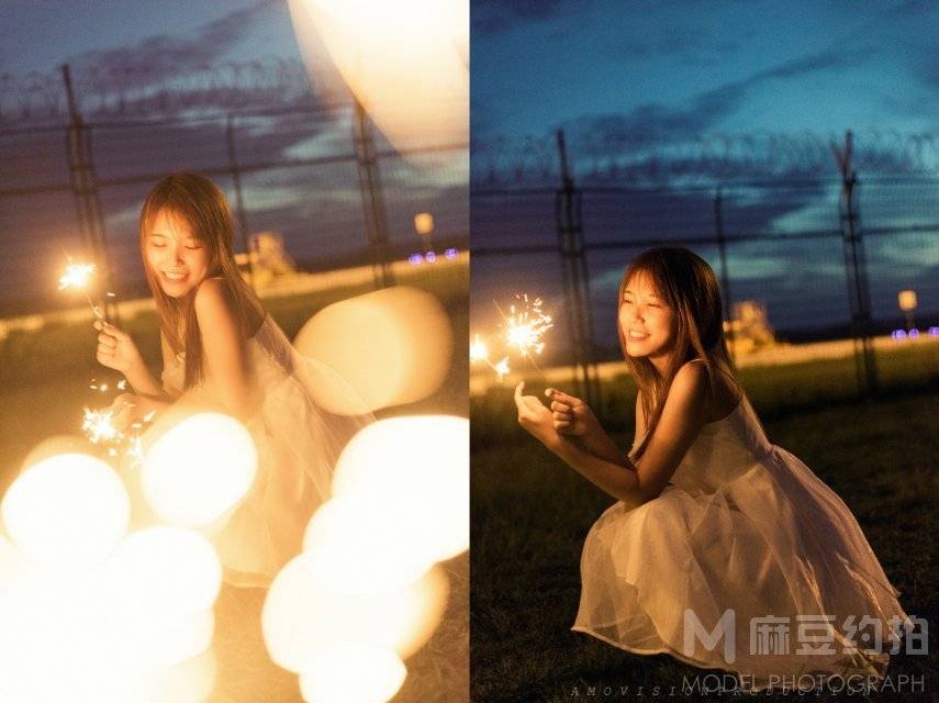 夜景模特