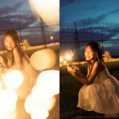 夜景模特