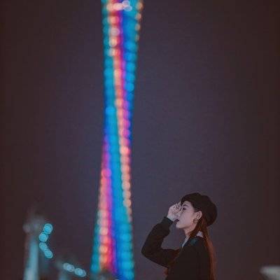夜景模特
