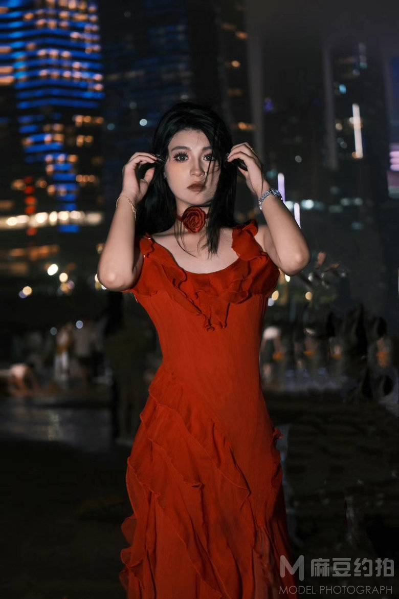 夜景模特