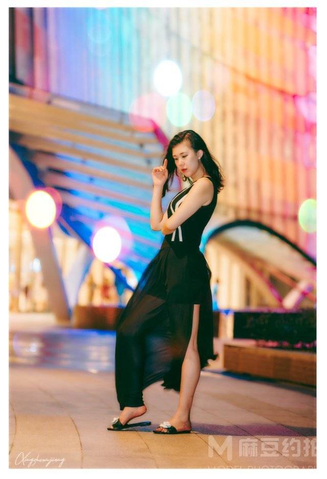 夜景模特