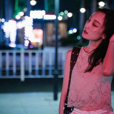 夜景模特