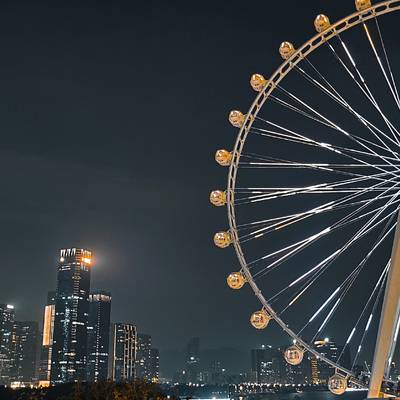 夜景模特