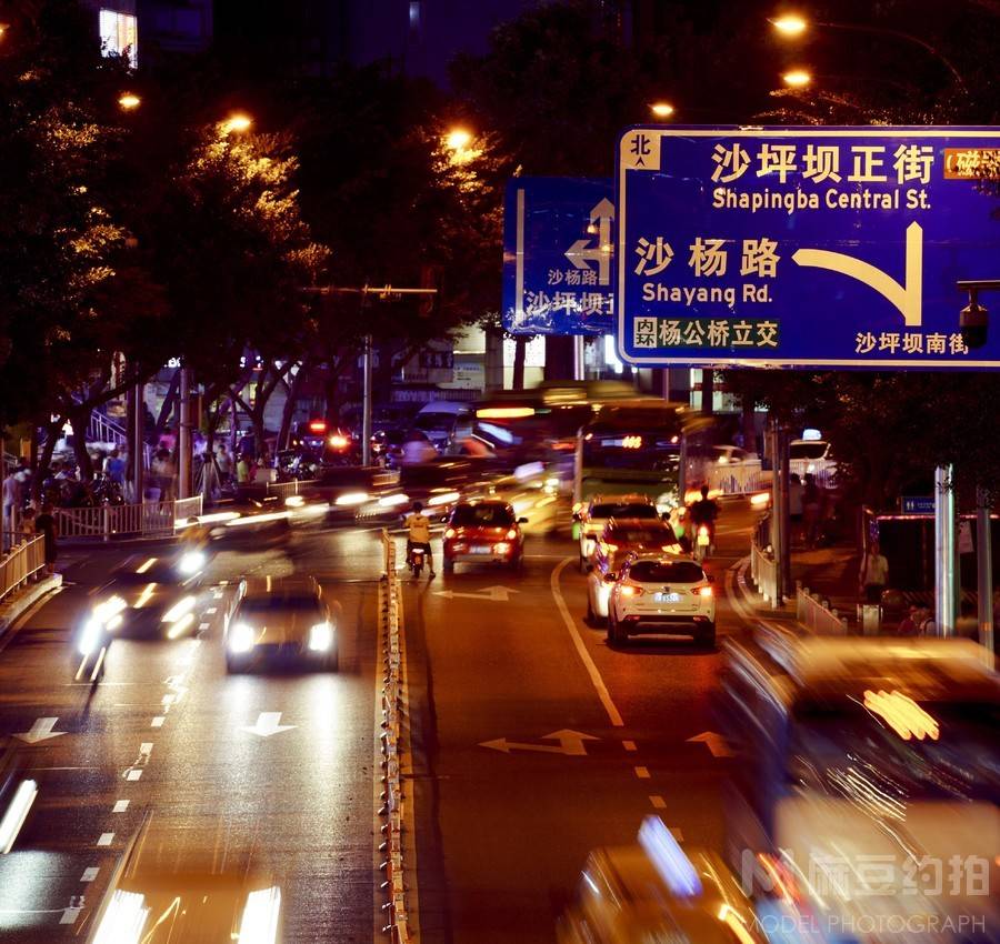 夜景模特