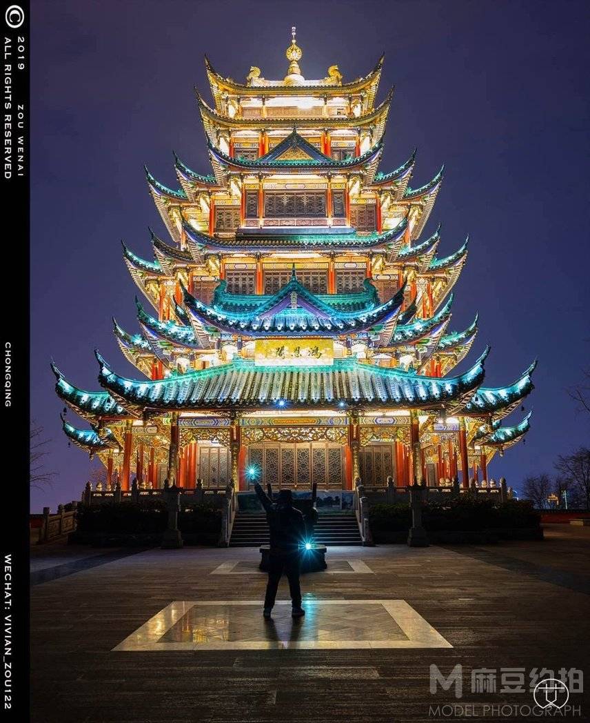 夜景模特