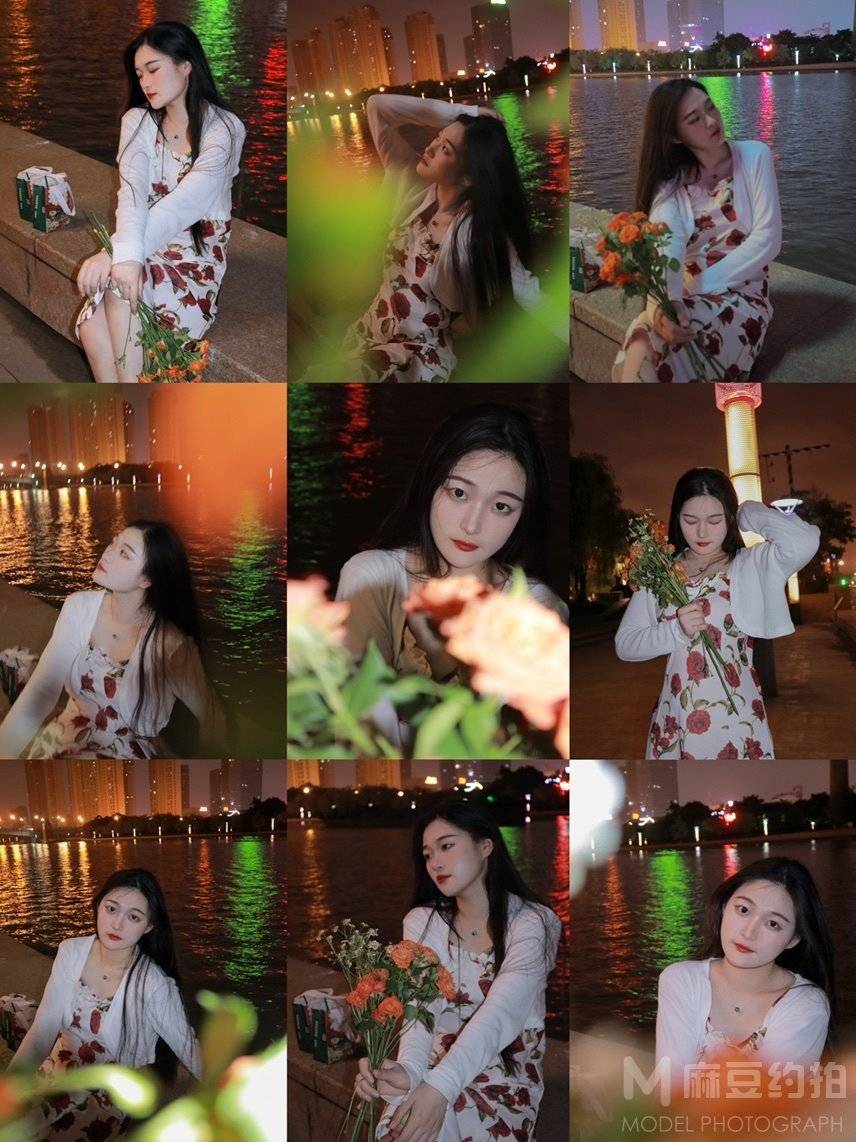 夜景模特