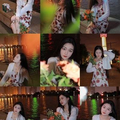 夜景模特