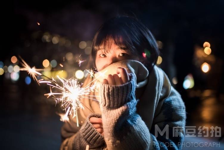 夜景模特