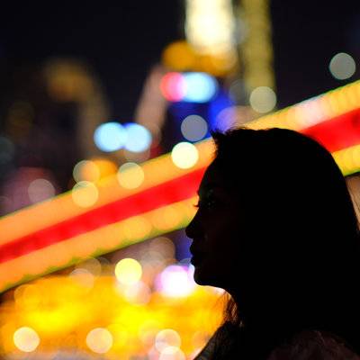 夜景模特