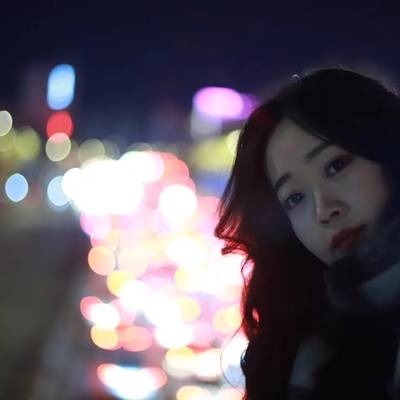 夜景模特