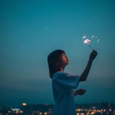 夜景模特